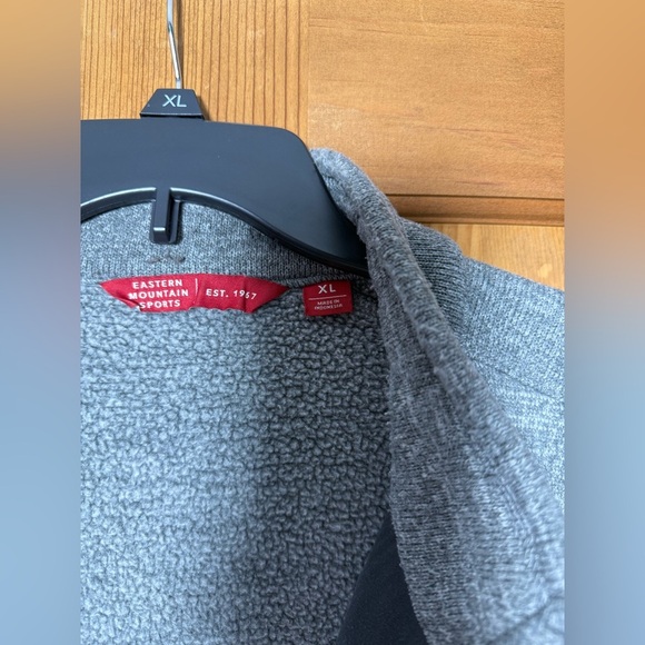 EMS SoftShell Fleece Full Zip Jacket Dark Gray Men's XL Eastern Mountain Sports - Picture 2 of 4